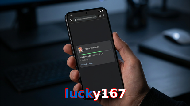Main screen of Lucky167 apk page for PK players