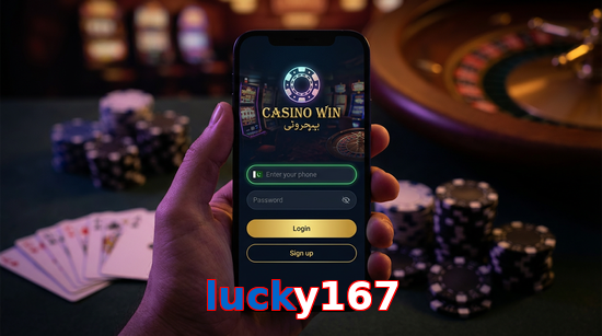 Main screen of Lucky167 login page for PK players