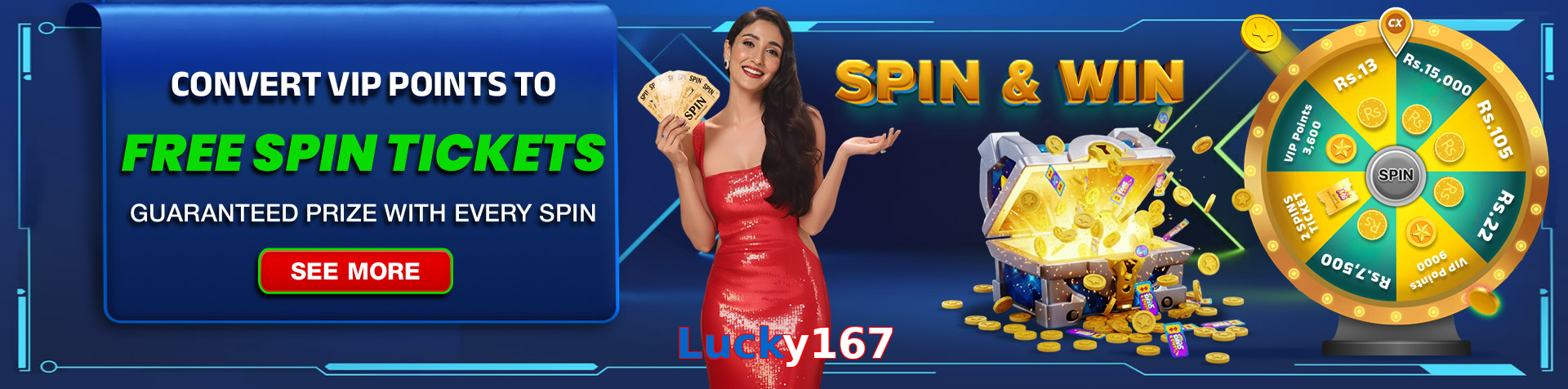 Main screen of Lucky167 pk page for PK players